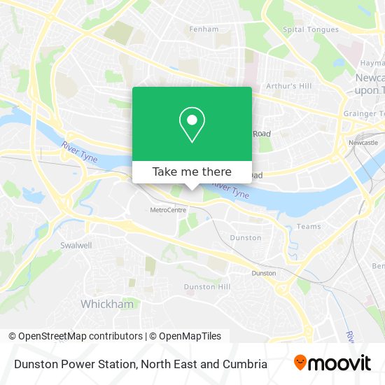 Dunston Power Station map