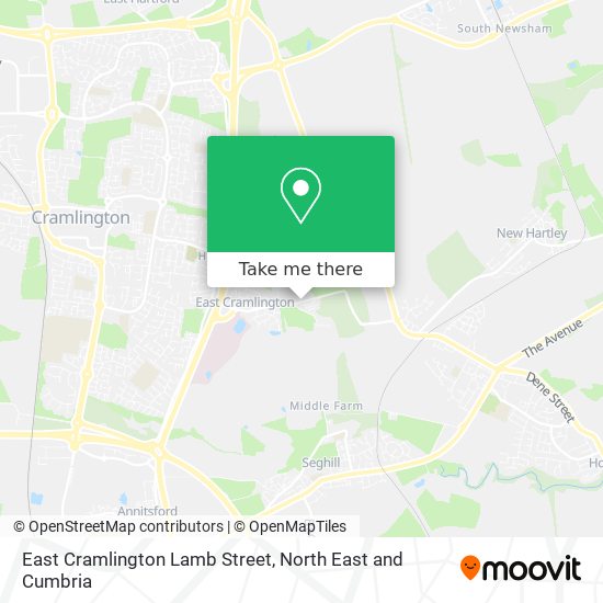 East Cramlington Lamb Street map
