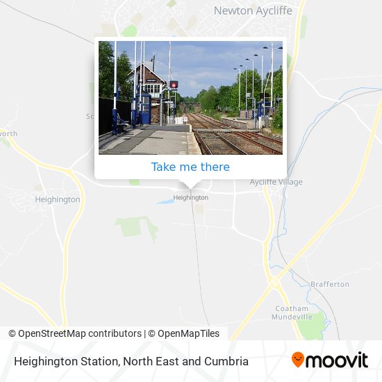 Heighington Station map