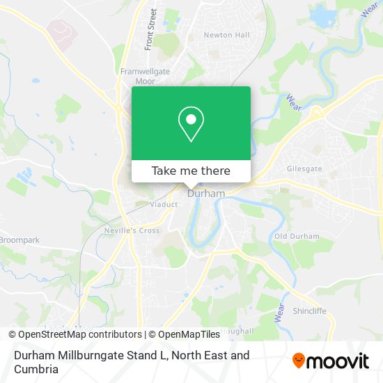 Durham Millburngate Stand L map
