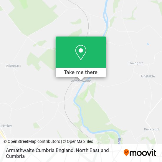 Armathwaite Cumbria England map