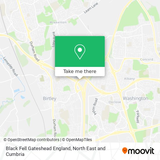 Black Fell Gateshead England map