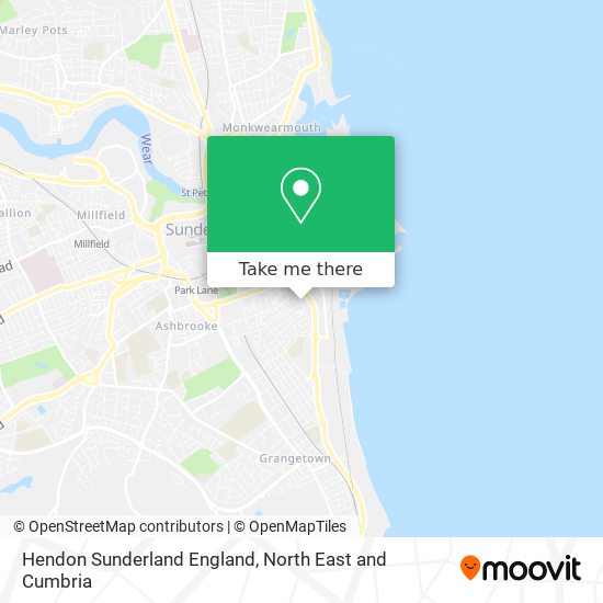 Hendon Sunderland England map