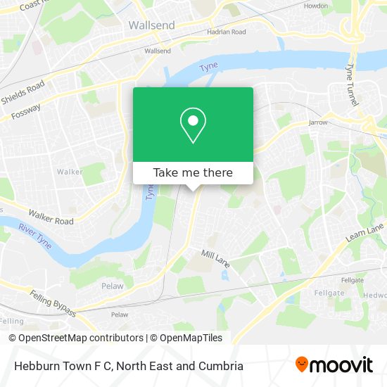 Hebburn Town F C map