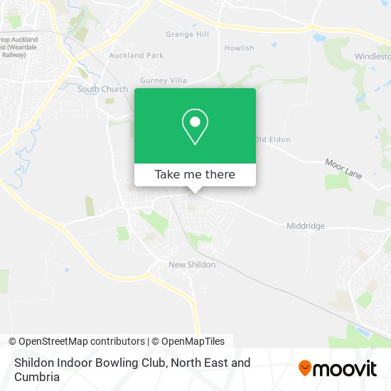 Shildon Indoor Bowling Club map