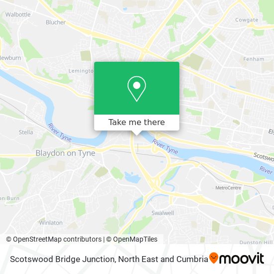 Scotswood Bridge Junction map