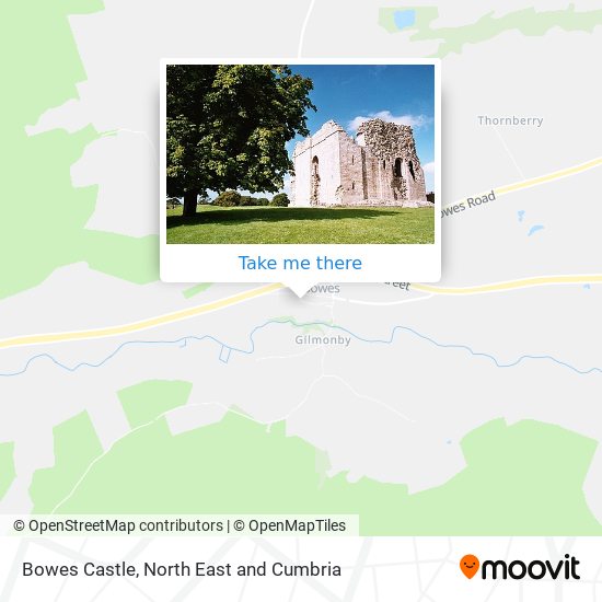 Bowes Castle map