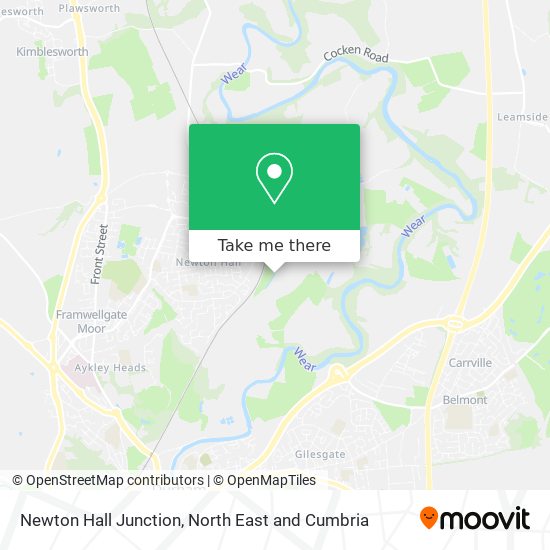 Newton Hall Junction map