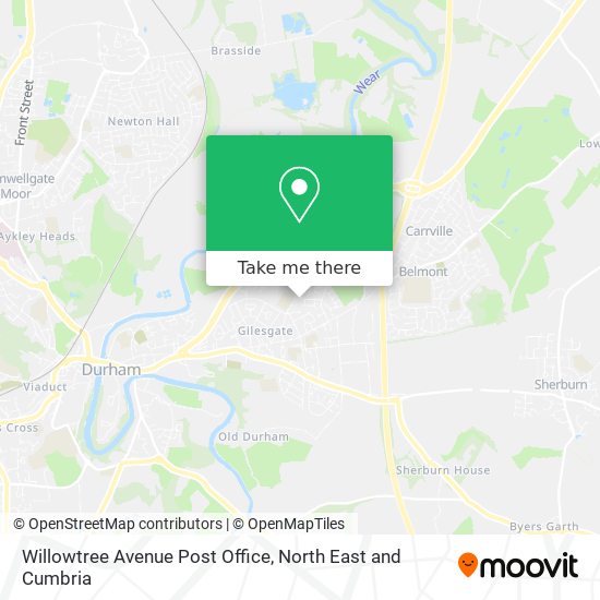 Willowtree Avenue Post Office map