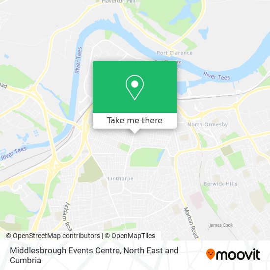 Middlesbrough Events Centre map