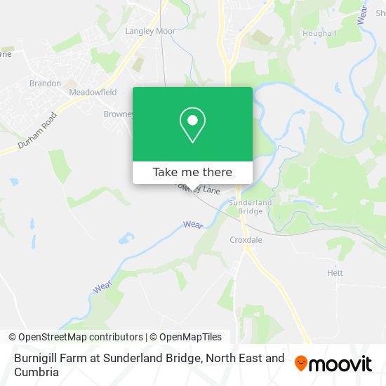 Burnigill Farm at Sunderland Bridge map