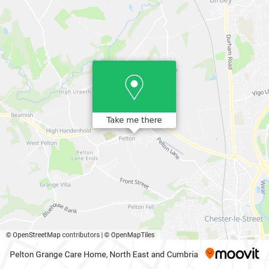 Pelton Grange Care Home map