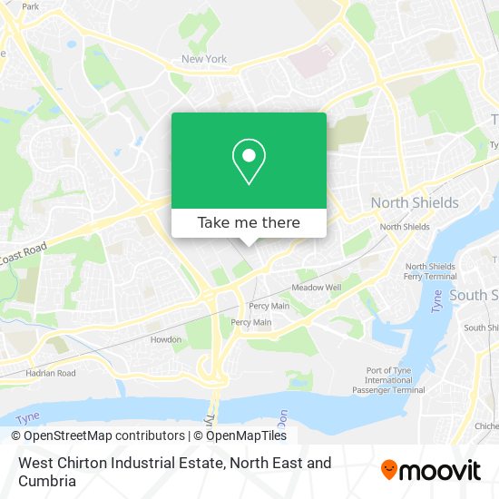 West Chirton Industrial Estate map