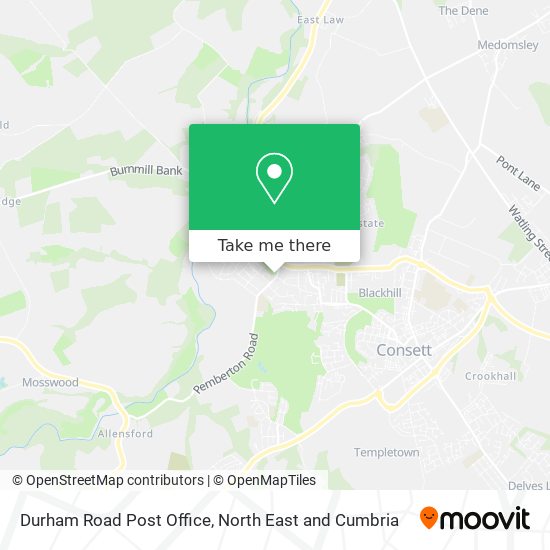 Durham Road Post Office map