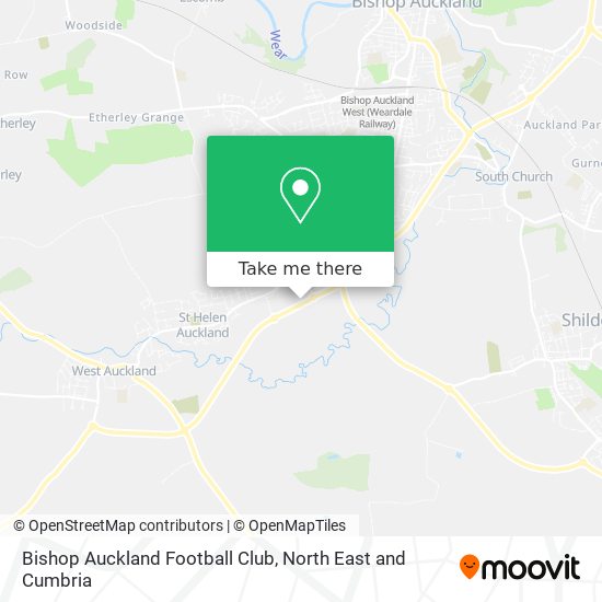 Bishop Auckland Football Club map