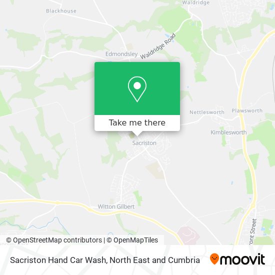 Sacriston Hand Car Wash map