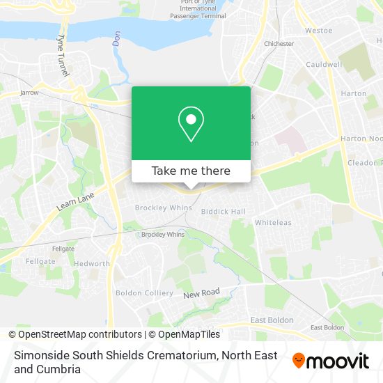 Simonside South Shields Crematorium map