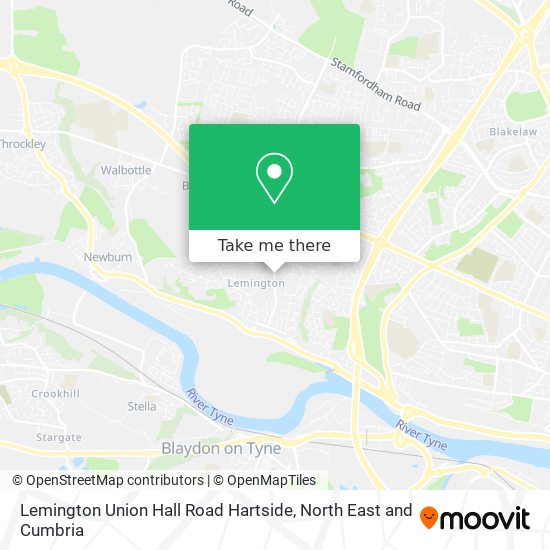 Lemington Union Hall Road Hartside map