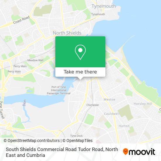 South Shields Commercial Road Tudor Road map