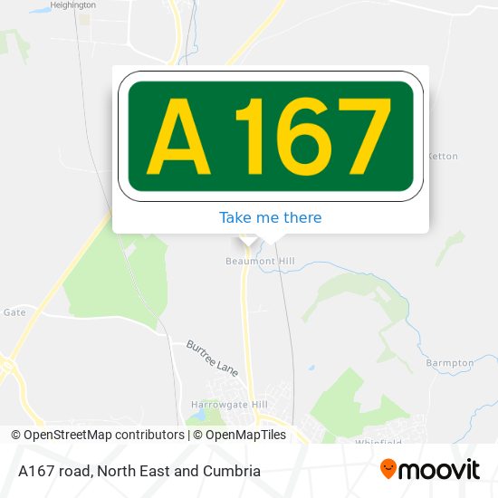 A167 road map