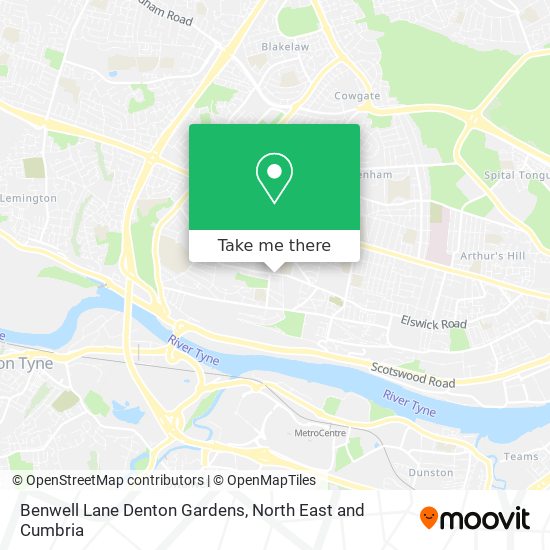 Benwell Lane Denton Gardens map