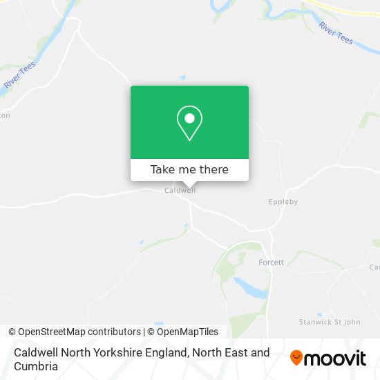 Caldwell North Yorkshire England map