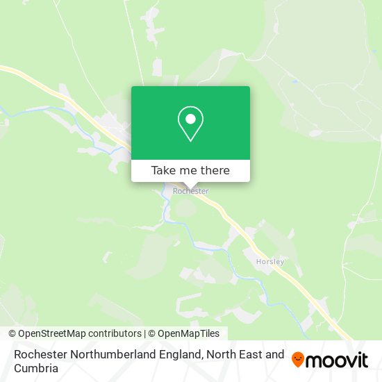 Rochester Northumberland England map