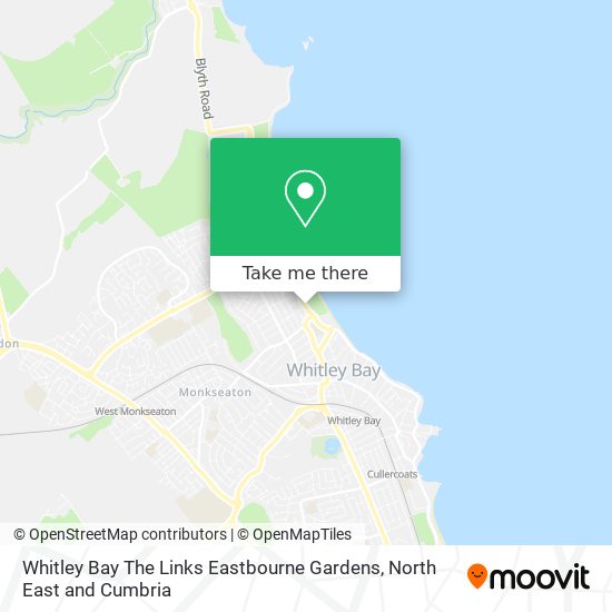 Whitley Bay The Links Eastbourne Gardens map