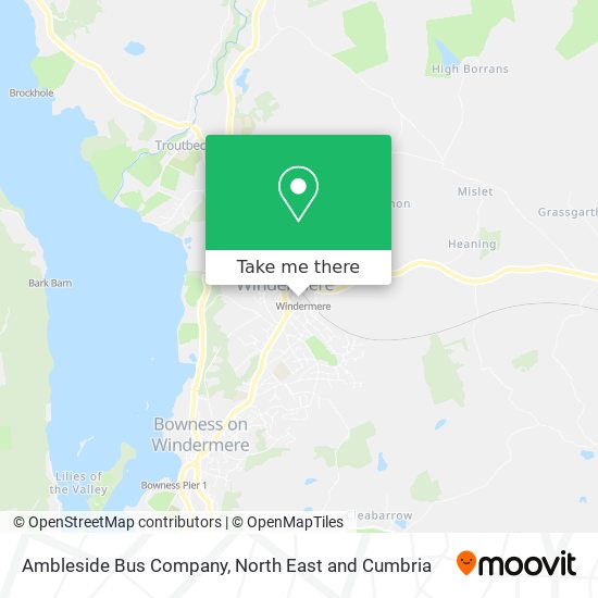 Ambleside Bus Company map
