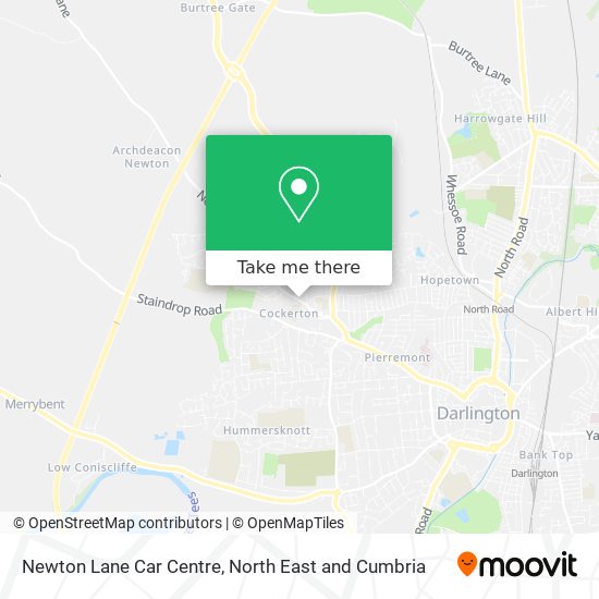 Newton Lane Car Centre map