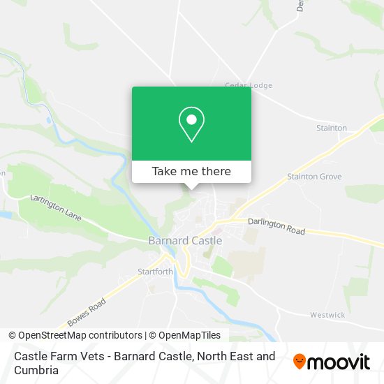 Castle Farm Vets - Barnard Castle map