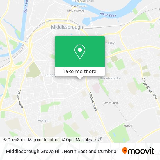 Middlesbrough Grove Hill map