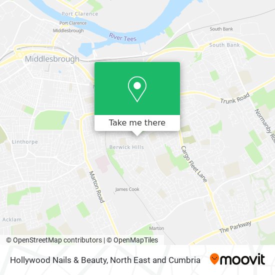 Hollywood Nails & Beauty map