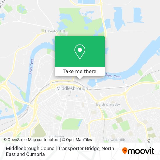 Middlesbrough Council Transporter Bridge map
