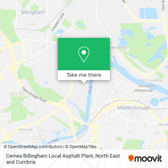 Cemex Billingham Local Asphalt Plant map