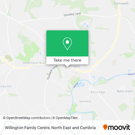 Willington Family Centre map
