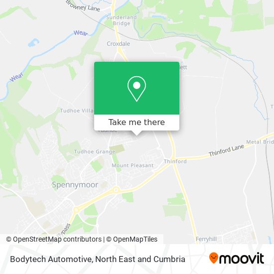 Bodytech Automotive map