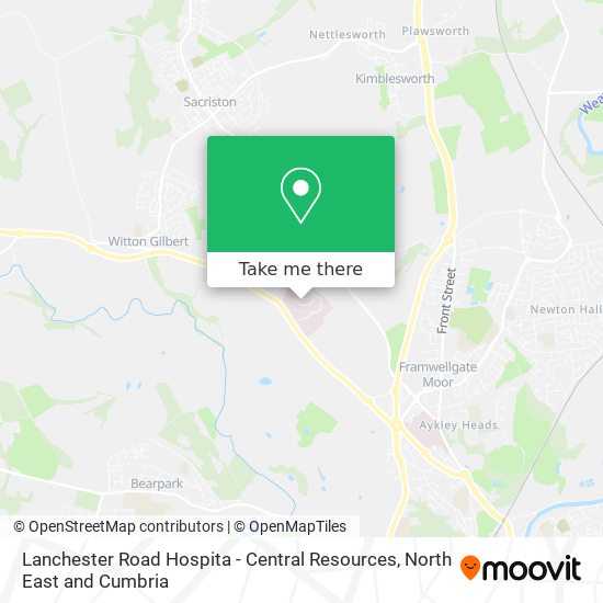 Lanchester Road Hospita - Central Resources map