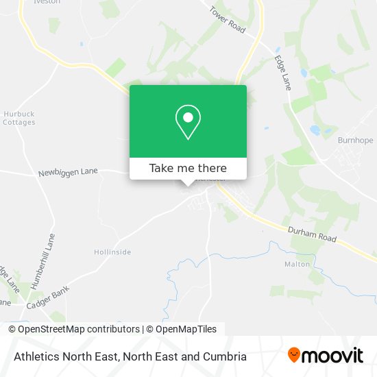 Athletics North East map
