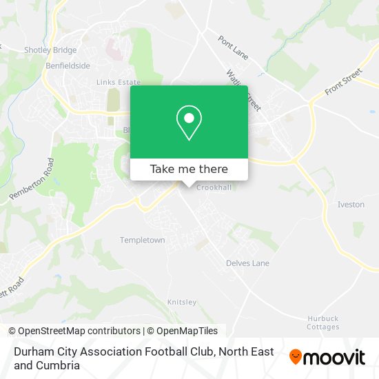 Durham City Association Football Club map