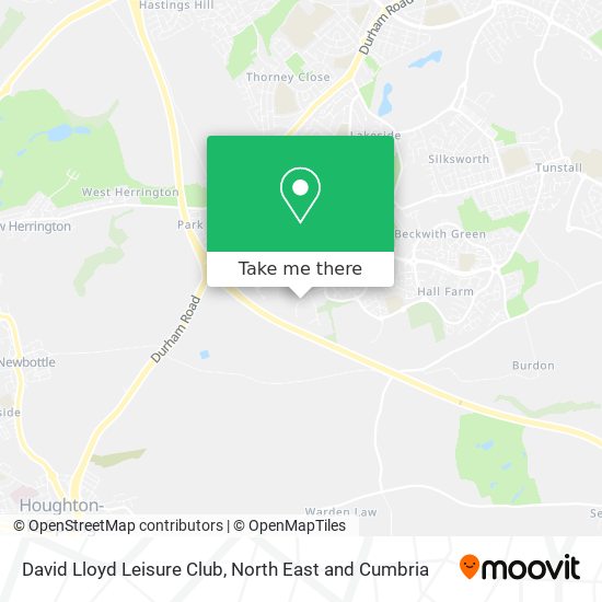 David Lloyd Leisure Club map