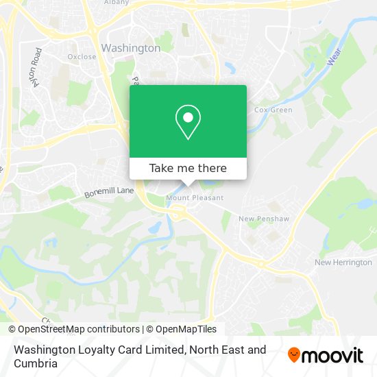 Washington Loyalty Card Limited map