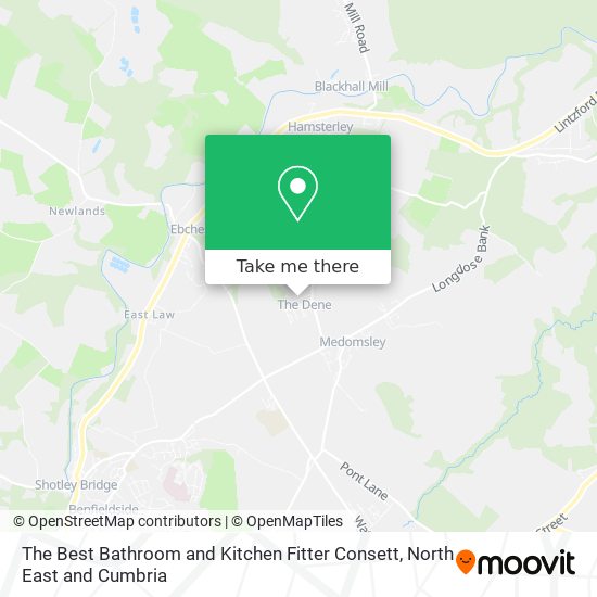 The Best Bathroom and Kitchen Fitter Consett map