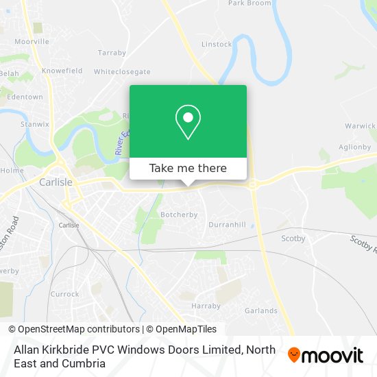 Allan Kirkbride PVC Windows Doors Limited map