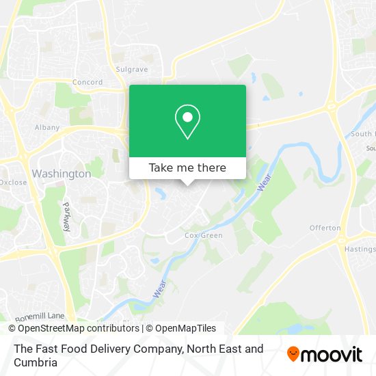 The Fast Food Delivery Company map