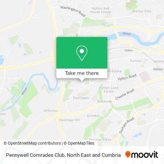 Pennywell Comrades Club map