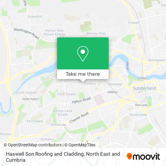 Haswell Son Roofing and Cladding map