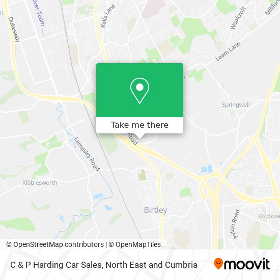 C & P Harding Car Sales map