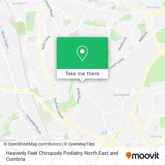 Heavenly Feet Chiropody Podiatry map