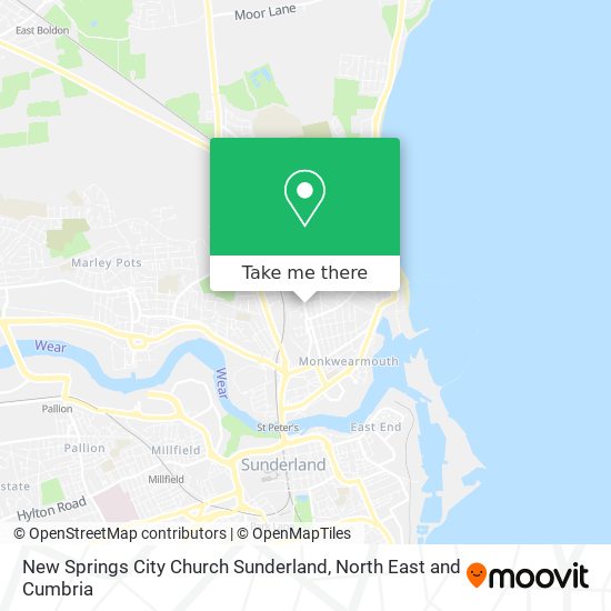 New Springs City Church Sunderland map